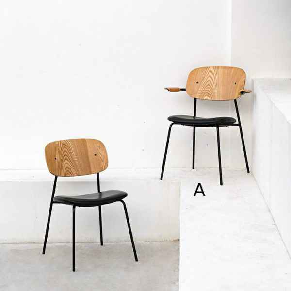 Wooden Chair w/Pu Leather Seat