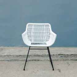 Wicker&Steel Wingback Armchair