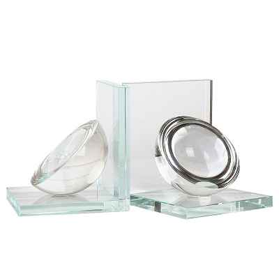 Crystal Semi Circles Bookend