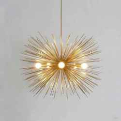 Pure Brass Urchin Pendant Lamp -Brushed Brass