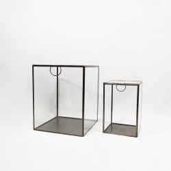 Storage glass box BRASS Brass