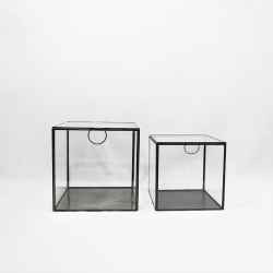 Storage glass box Black