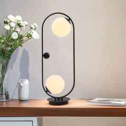 Glass & Metal Table Lamp