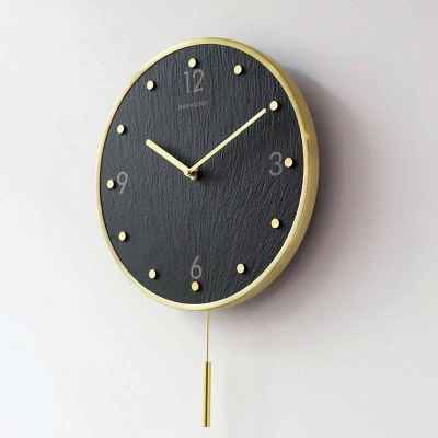 Slate & Metal Wall Clock