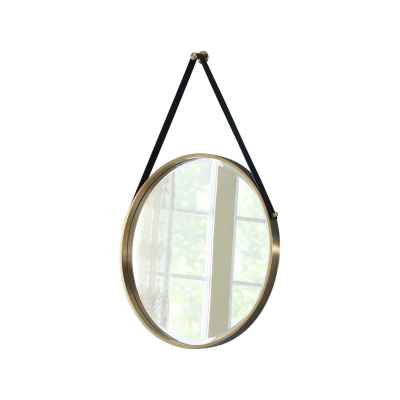 Stainless Steel Round Decorative Belt Hanging Mirror