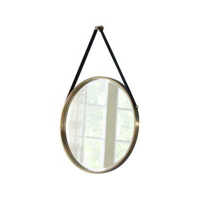 STAINLESS STEEL ROUND DECORATIVE BELT HANGING MIRROR