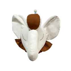 Fabric Elephant Head Wall Decoration