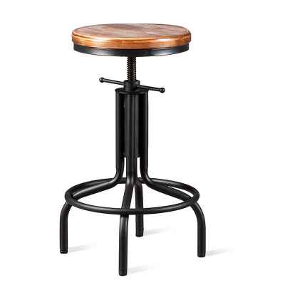 iron wooden stool