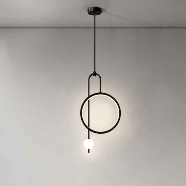 Glass & Iron Pendant Lamp