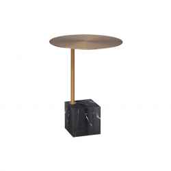 Gold Stainless Steel Top + Black Marble Base