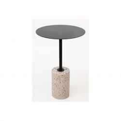 Black Iron Top + Light Pink Terrazzo Base