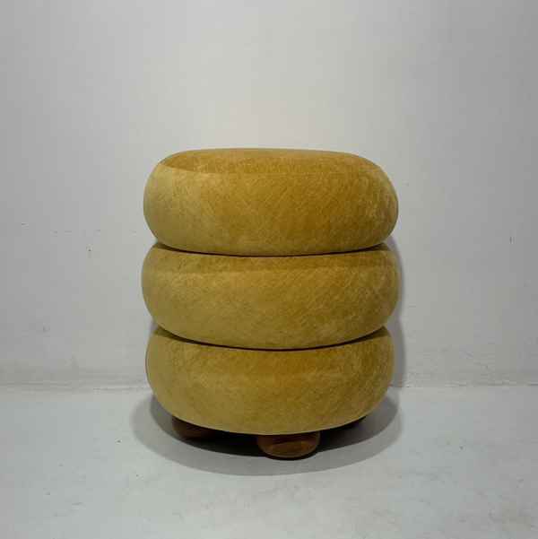 Velvet Wooden Stool Velvet Wooden Stool