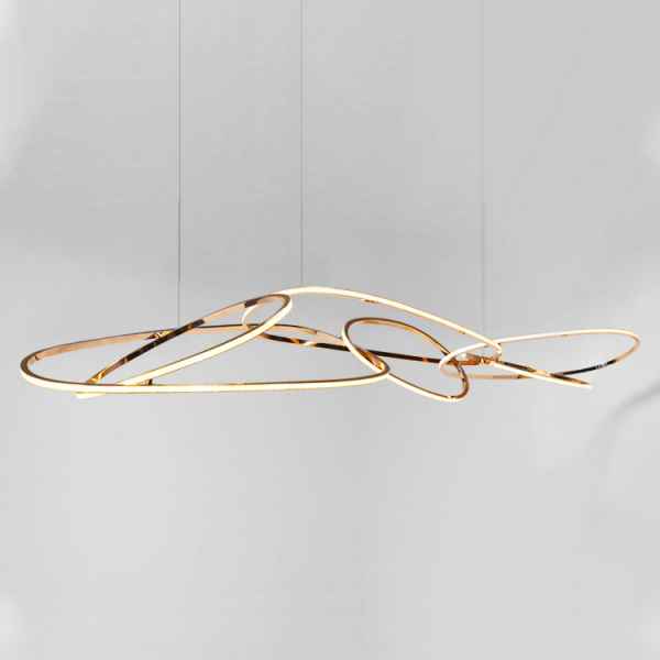 S.Steel&Silicone Chandelier 180cm.-Rose Gold S.Steel&Silicone Chandelier 180cm.-Rose Gold