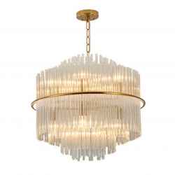Ancient Gold Crystal Chandelier