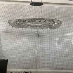 Oval Crystal&S.Steel Chandelier