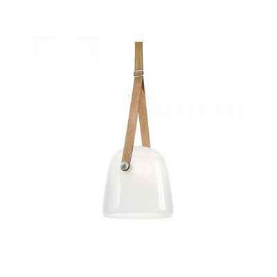 Glass & Leather Pendant Lamp