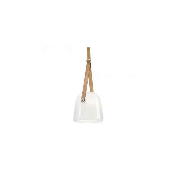 Glass & Leather Pendant Lamp