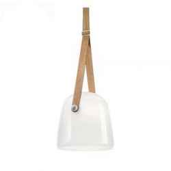 Glass & Leather Pendant Lamp