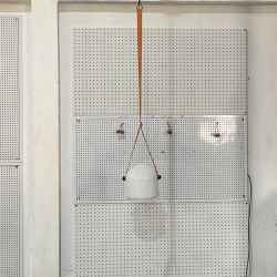 Glass & Leather Pendant Lamp