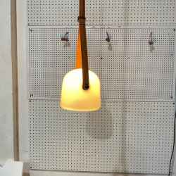 Glass & Leather Pendant Lamp