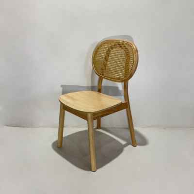 Rattan&Solid Wood Dining Chair