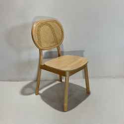 Rattan&Solid Wood Dining Chair