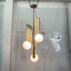 S.Steel & Glass Chandelier