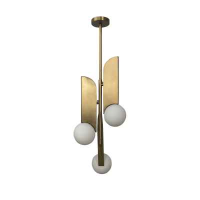 S.Steel & Glass Chandelier