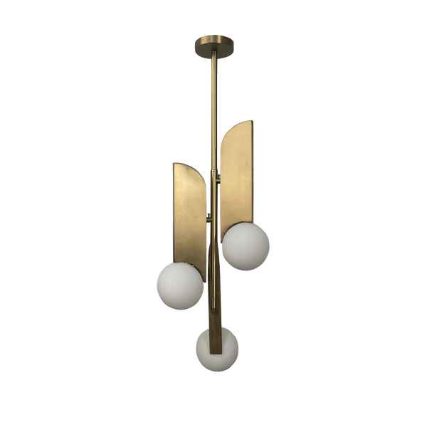 S.Steel & Glass Chandelier