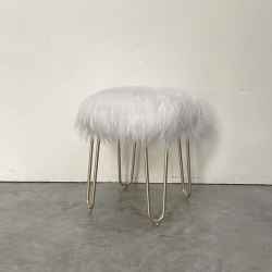 Faux Fur Stool