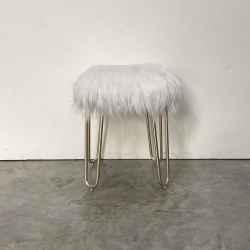 Faux Fur Stool