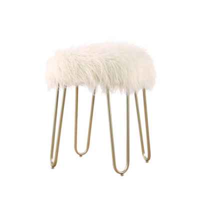 Faux Fur Stool