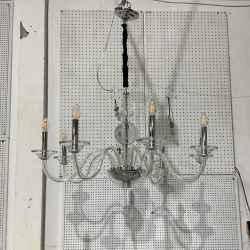 8Heads Iron&Glass Chandelier