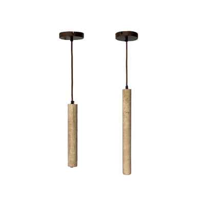 Travertine&Wooden Pendant Lamp
