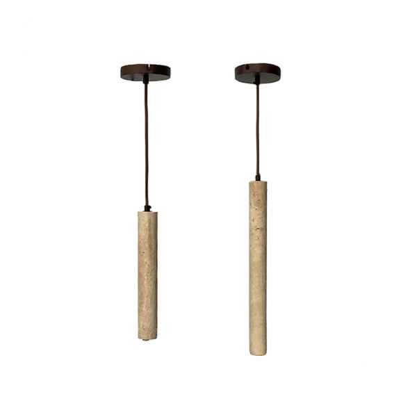 Travertine&Wooden Pendant Lamp