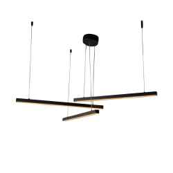 3Heads Brushed Alu&Acrylic Chandelier