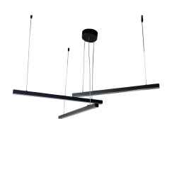 3Heads Brushed Alu&Acrylic Chandelier