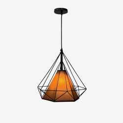 Iron & Fabric Pendant Lamp