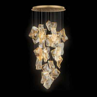 38Heads S.Steel&Acrylic Chandelier