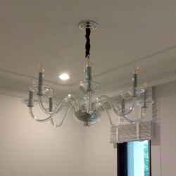 8Heads Glass Chandelier