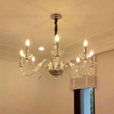 8Heads Glass Chandelier