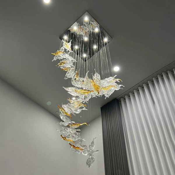 Stainless Steel&Glass Chandelier