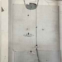 3Heads Glass&Iron Chandelier