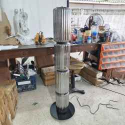 Glass & Iron Floor Lamp