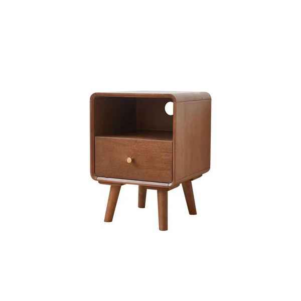Rubber&Wooden Bedside Table