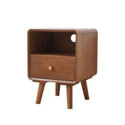 Rubber&Wooden Bedside Table