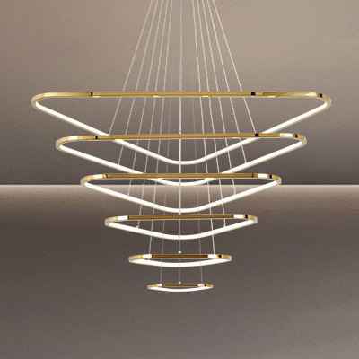 3Layers S.Steel Chandelier