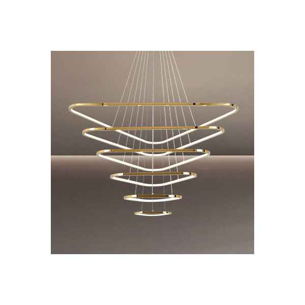 3Layers S.Steel Chandelier