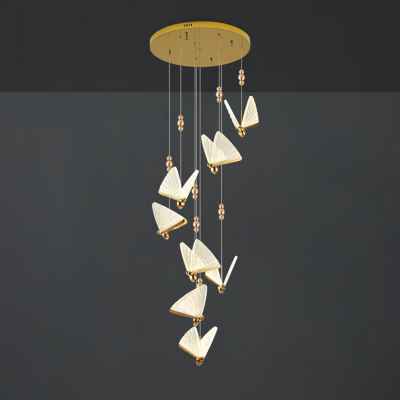 8Heads Acylic Wing&Iron Chandelier