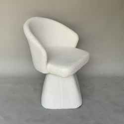 Rotatable Lamp Velvet Armchair